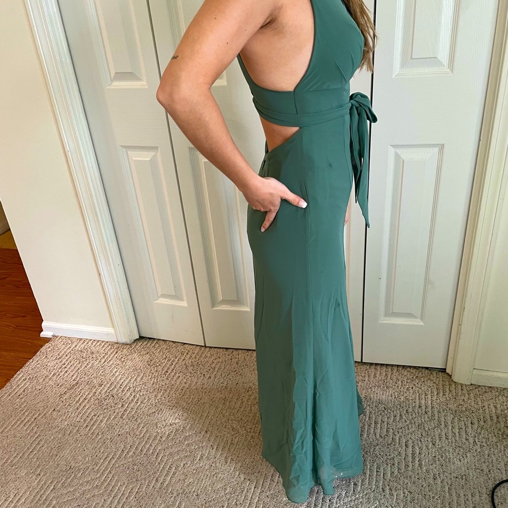 Eucalyptus bridesmaid dress